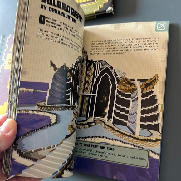 Microsoft Minecraft 3 book bundle set “Build it, combat tips, essential info.” - Picture 3 of 9